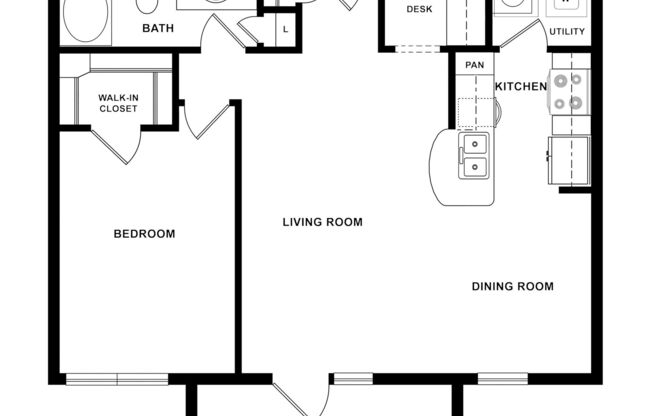 1 bed, 1 bath, 1,006 sqft, $2,345