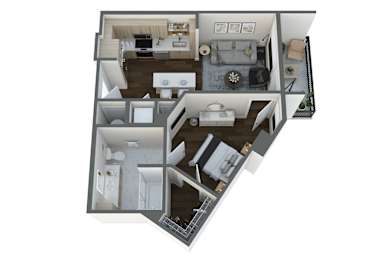 1 bed, 1 bath, 589 sqft, $1,664