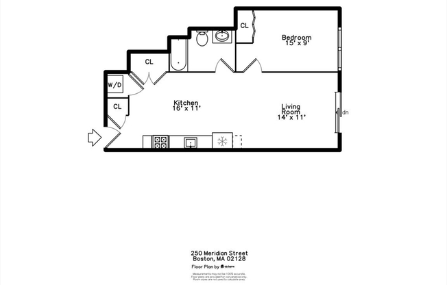 1 bed, 1 bath, 700 sqft, $2,900, Unit 402