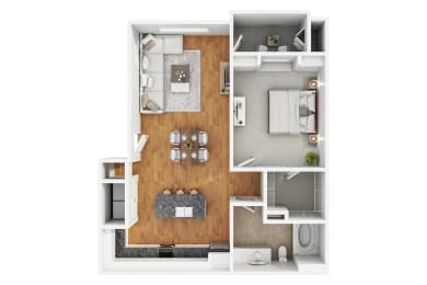 1 bed, 1 bath, 774 sqft, $1,624