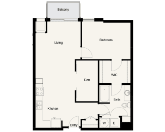 1 bed, 1 bath, 896 sqft, $2,051