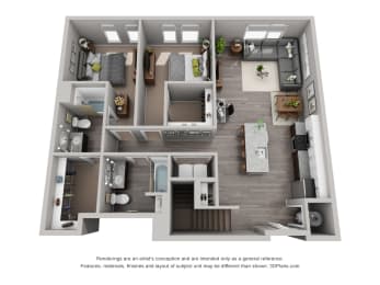 2 beds, 2 baths, 1,226 sqft, $2,325