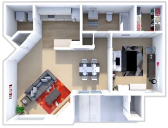 1 bed, 1 bath, 759 sqft, $1,370