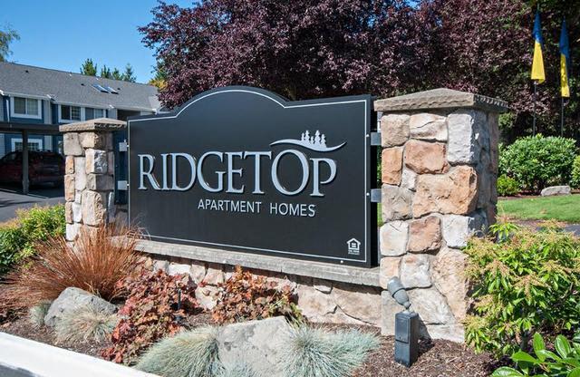 Apartments for Rent in Silverdale WA - Ridgetop Apartments Sign