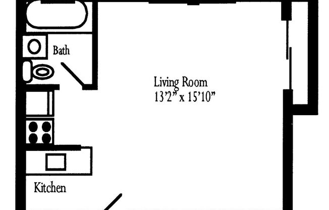 Studio, 1 bath, 300 sqft, $1,095, Unit 5959-404