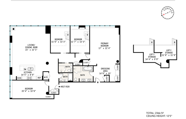 4 beds, 3 baths, 2,400 sqft, $17,000, Unit 827/828