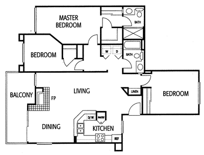 3 beds, 2 baths, 1,195 sqft, $3,513, Unit 3708