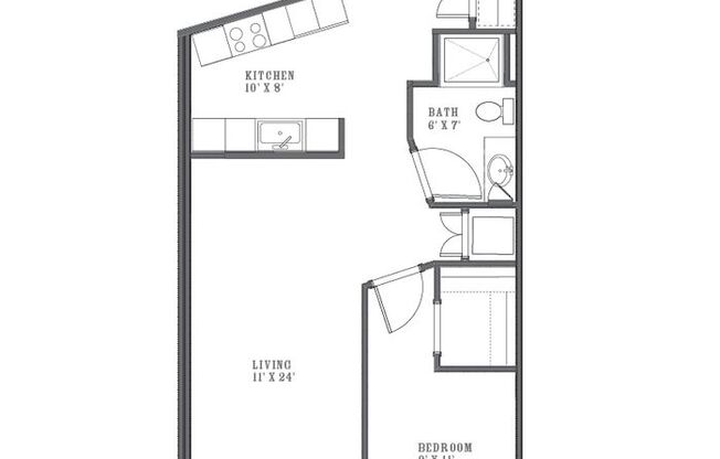 1 bed, 1 bath, 730 sqft, $1,595, Unit Cream City Lofts-506