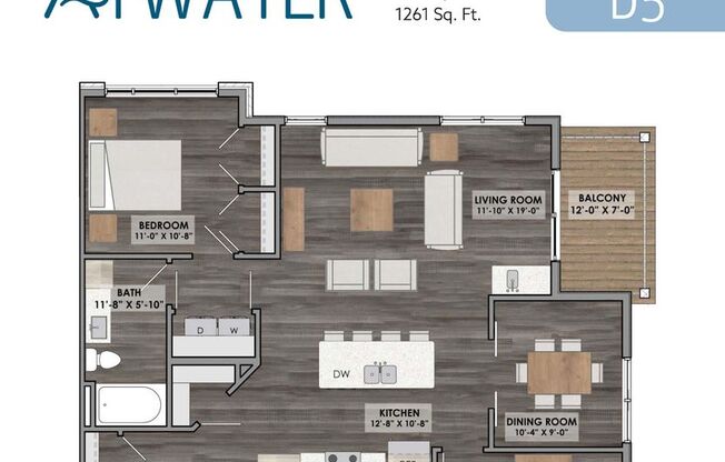 2 beds, 2 baths, 1,261 sqft, $2,885, Unit Unit 303