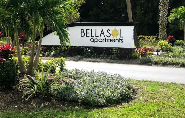 entrance sign for bellasol