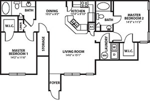 2 beds, 2 baths, 1,215 sqft, $2,010