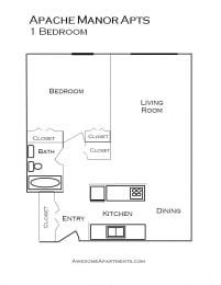 1 bed, 1 bath, 667 sqft, $1,219