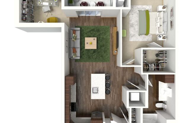 1 bed, 1 bath, 831 sqft, $1,660, Unit B-305