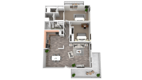 2 beds, 2 baths, 1,080 sqft, $1,905
