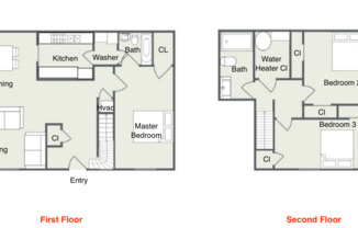 3 beds, 2 baths, 1,275 sqft, $1,425, Unit B