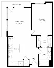 1 bed, 1 bath, 850 sqft, $3,248