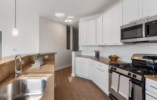 Kitchen at Park Square Apartments, Rahway
