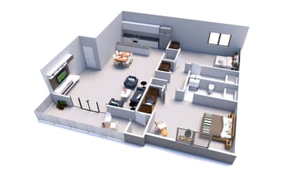 2 beds, 2 baths, 967 sqft, $1,625
