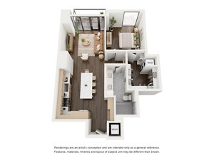 1 bed, 1 bath, 885 sqft, $4,320