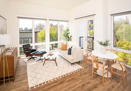 Furnished Living Room at Eleanor H16 Apartments