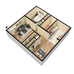 1 bed, 1 bath, 682 sqft, $825