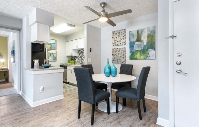 Tampa Pet Friendly Apartments at Arbour Ponds Aspen dining room 2x2 950 sq ft