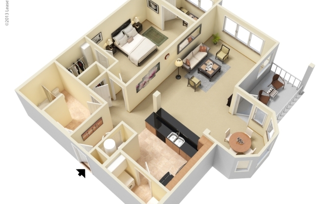 1 bed, 1 bath, 914 sqft, $1,406