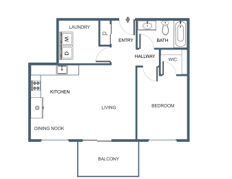 1 bed, 1 bath, 704 sqft, $2,237