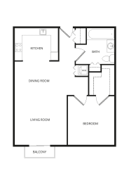 1 bed, 1 bath, 725 sqft, $1,485