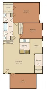 2 beds, 1.5 baths, 1,066 sqft, $2,043