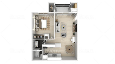 1 bed, 1 bath, 687 sqft, $2,410