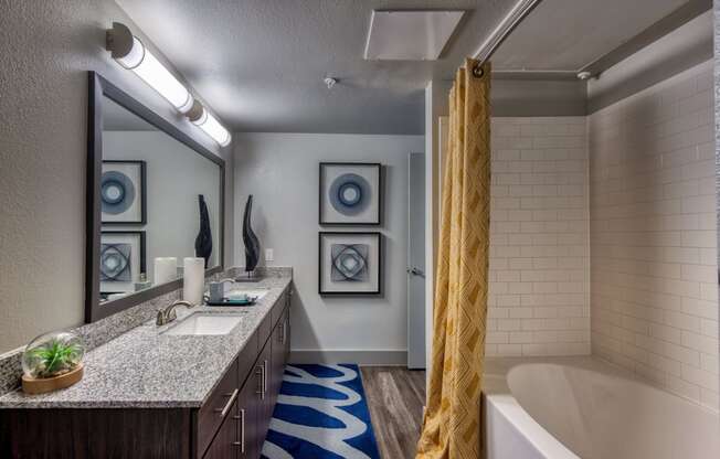 luxury bathroom in uptown dallas apartments