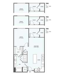 1 bed, 1 bath, 739 sqft, $1,555