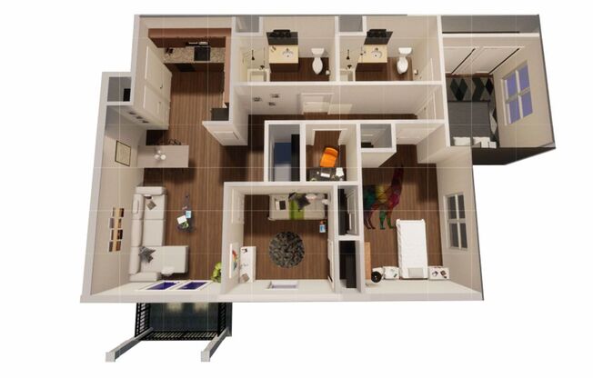 3 beds, 2 baths, 1,153 sqft, $1,349, Unit 1120-315