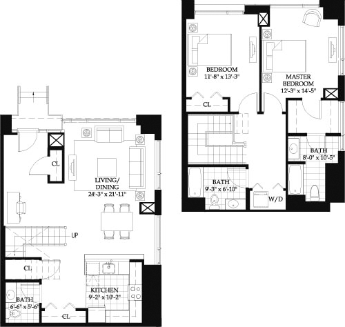 2 beds, 2 baths, 1,646 sqft, $5,725, Unit TH-4