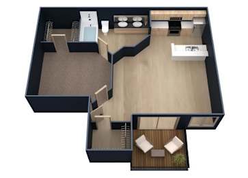 1 bed, 1 bath, 760 sqft, $1,364