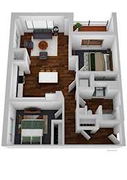2 beds, 1 bath, 869 sqft, $2,290