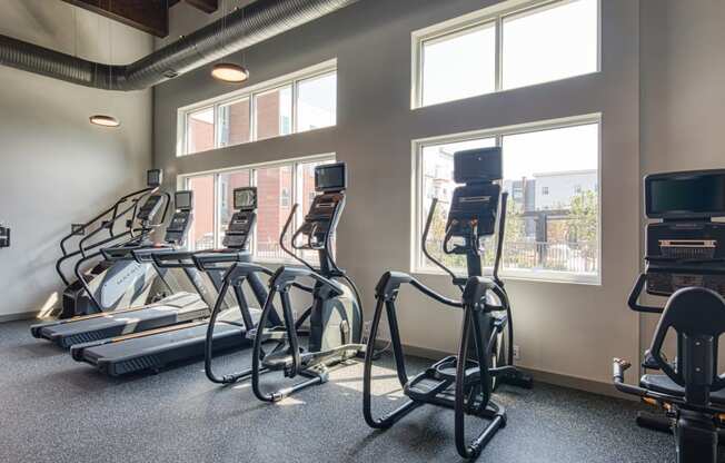 Gym at luxury apartments in Hampton VA