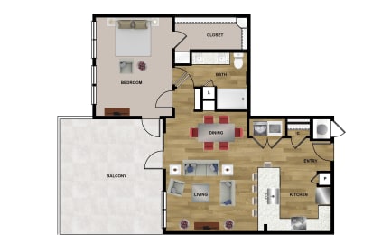 1 bed, 1 bath, 1,012 sqft, $1,633