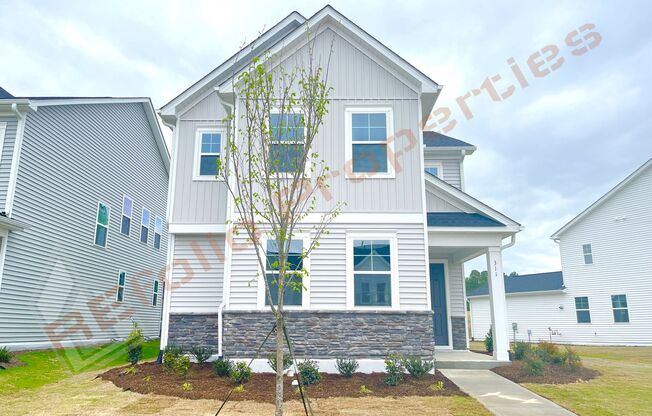 Gorgeous 4 Bedroom 3 Bath Home with Fiber Internet Included, 1st Floor Guest Suite with Attached 2 Car Rear Entry Garage in Edge of Auburn Subdivision, Raleigh, Available August 7!
