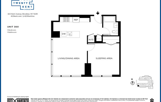 1 bed, 1 bath, $5,323, Unit 360