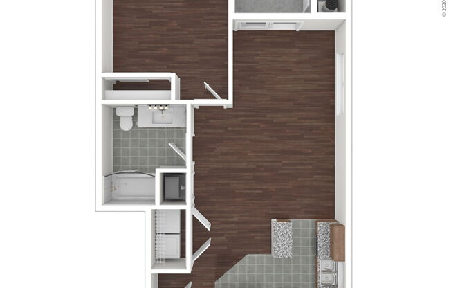 1 bed, 1 bath, 692 sqft, $1,370