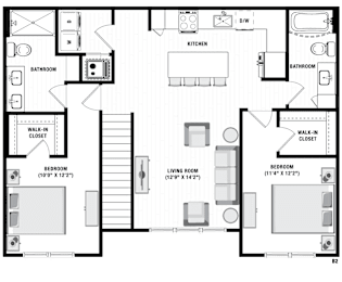 2 beds, 2 baths, 1,092 sqft, $1,727