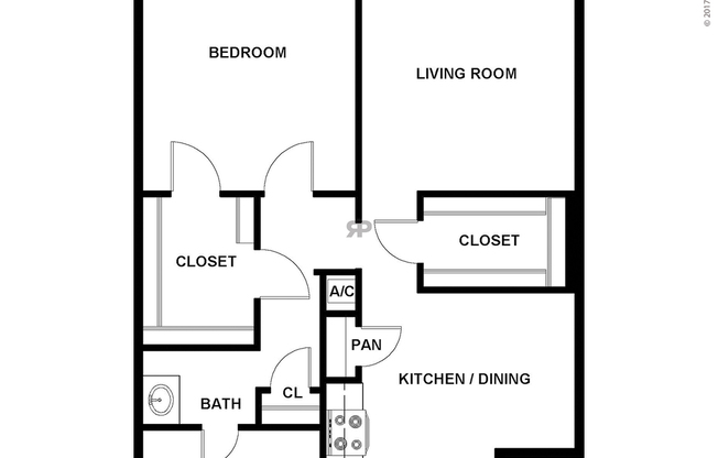 1 bed, 1 bath, 773 sqft, $705