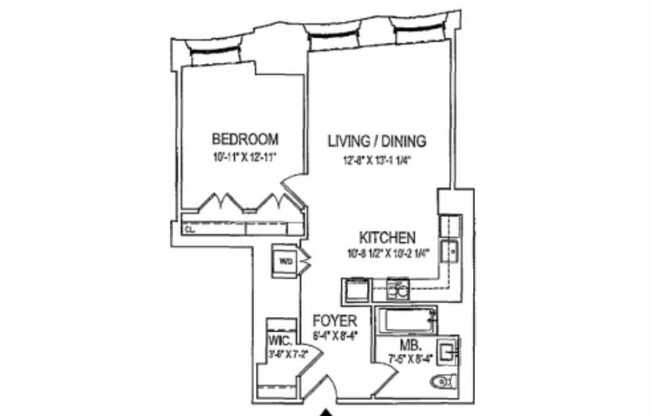 1 bed, 1 bath, 736 sqft, $6,300, Unit 1615