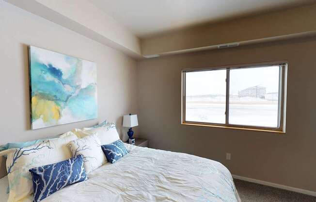 bed in bedroom
