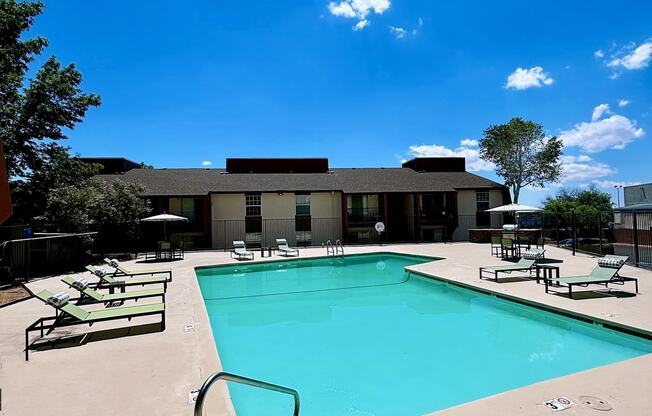 the swimming pool at our crossings apartments