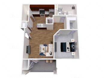 1 bed, 1 bath, 732 sqft, $1,335
