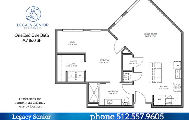 1 bed, 1 bath, 860 sqft, $1,315, Unit 362