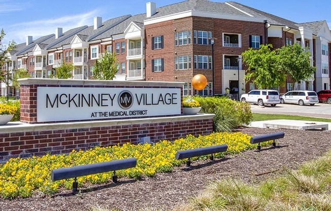 Entrance to community at McKinney Village, Texas, 75069